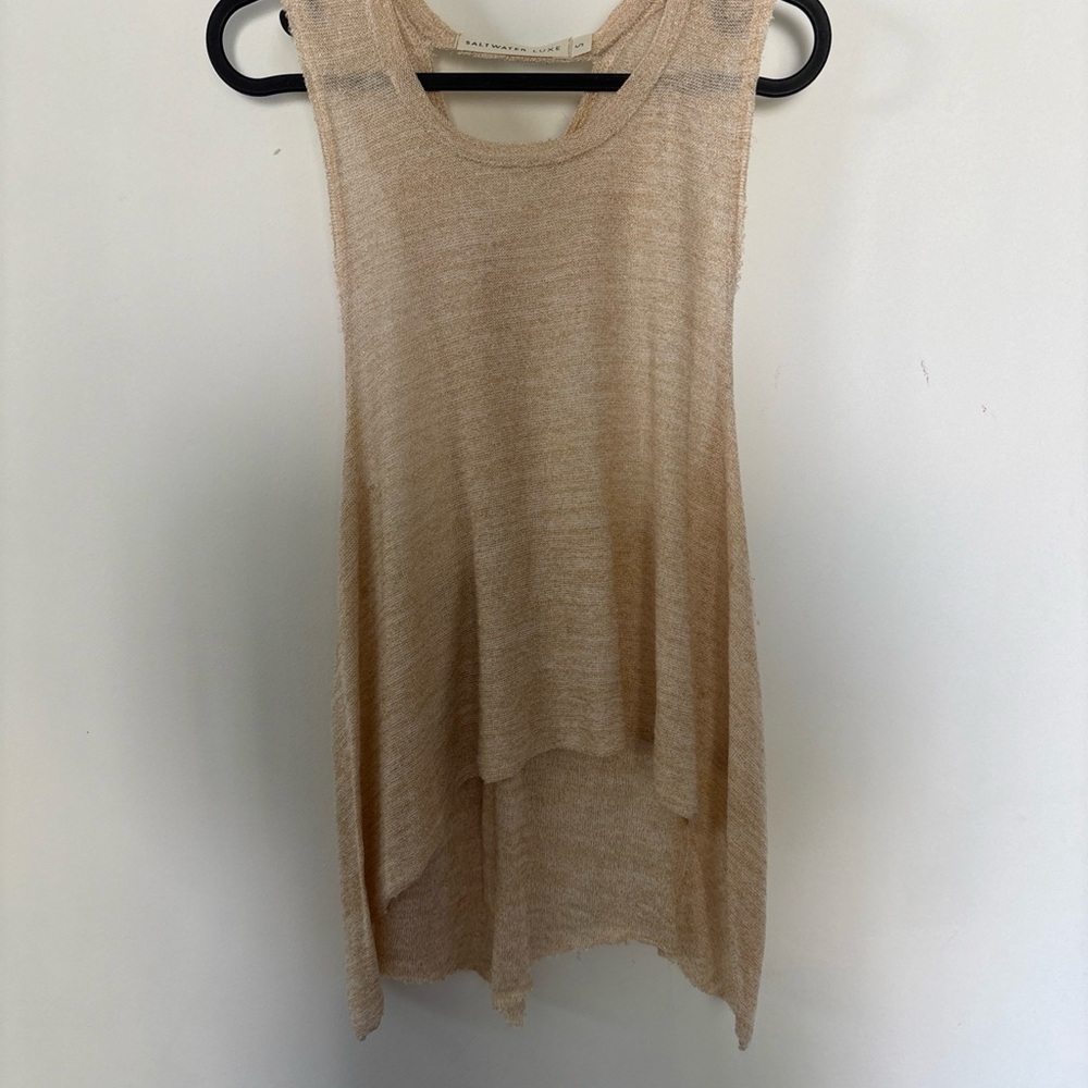 Saltwater Luxe Tan Sleeveless Tank Top